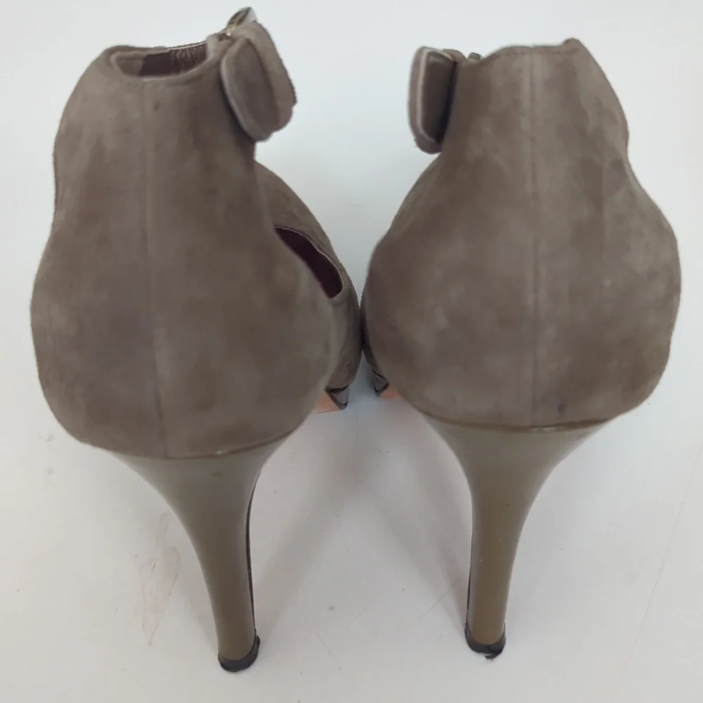 Cole Haan Marisa Nike Air Platform Suede Heels Ten Rounded Toe Size 9.5 B - Picture 11 of 13